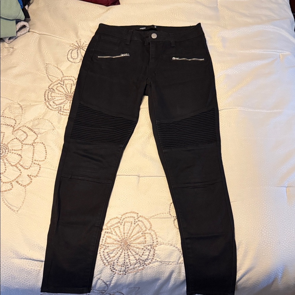 Francesca’s Black Jeans With Zippers